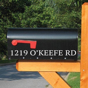 Personalized Mailbox Decal with Address - Elegant Outdoor Vinyl Sticker, 23 Colors, Dual-Side Option