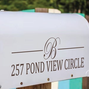 Mailbox Numbers + Address Decal, Custom Weatherproof Vinyl, Outdoor