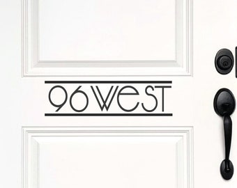 Door Decal Personalized modern name Stylish Vinyl Lettering for Your Space Customize and choose colors
