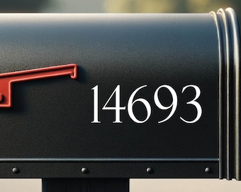 Custom Mailbox Sticker - House Number Decal, Personalized
