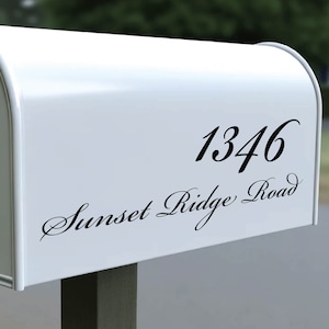 Custom Script House Decal | Elegant Vinyl Lettering for Outdoor Use | Optional Door Digits