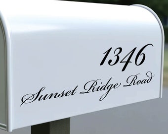 Custom Script House Decal | Elegant Vinyl Lettering for Outdoor Use | Optional Door Digits
