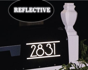 Reflective Mailbox Numbers Decal - High Visibility & Easy Apply Stickers for Enhanced Nighttime Safety