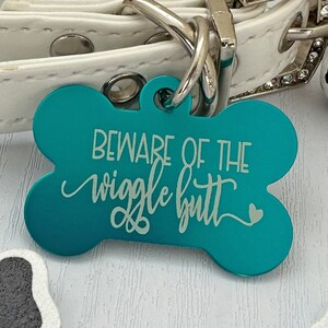 Funny Dog Tags for Dogs, Custom Pet ID Tags, choose from 8 colors