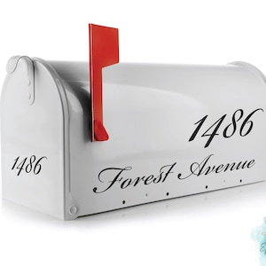 Personalized Mailbox Decal - Custom Address and Number Sticker for Outdoor Mailbox.