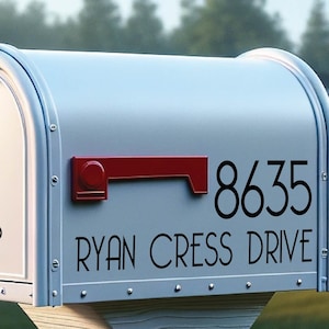 Custom Mailbox Numbers and Address Decal | Personalized Vinyl Mailbox Lettering | Weatherproof Outdoor Address Sticker