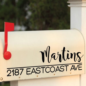 Personalized Mailbox Numbers Decal | Vinyl Address Label | Weatherproof Outdoor Mailbox Sticker