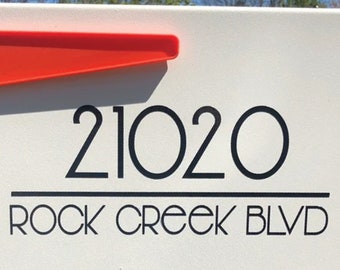 Custom Mailbox Decal – Personalized Vinyl House Number & Address Sticker