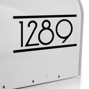 Modern Mailbox Numbers Decal, Custom Vinyl House Numbers, Outdoor Use