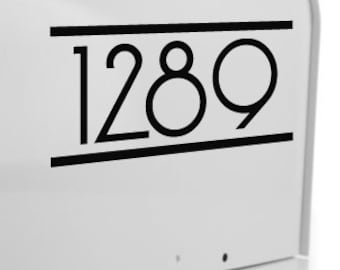Modern Mailbox Numbers Decal, Custom Vinyl House Numbers, Outdoor Use
