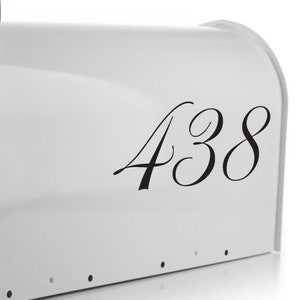 Vibrant Personalized Mailbox Numbers Decal Showcasing Custom Design