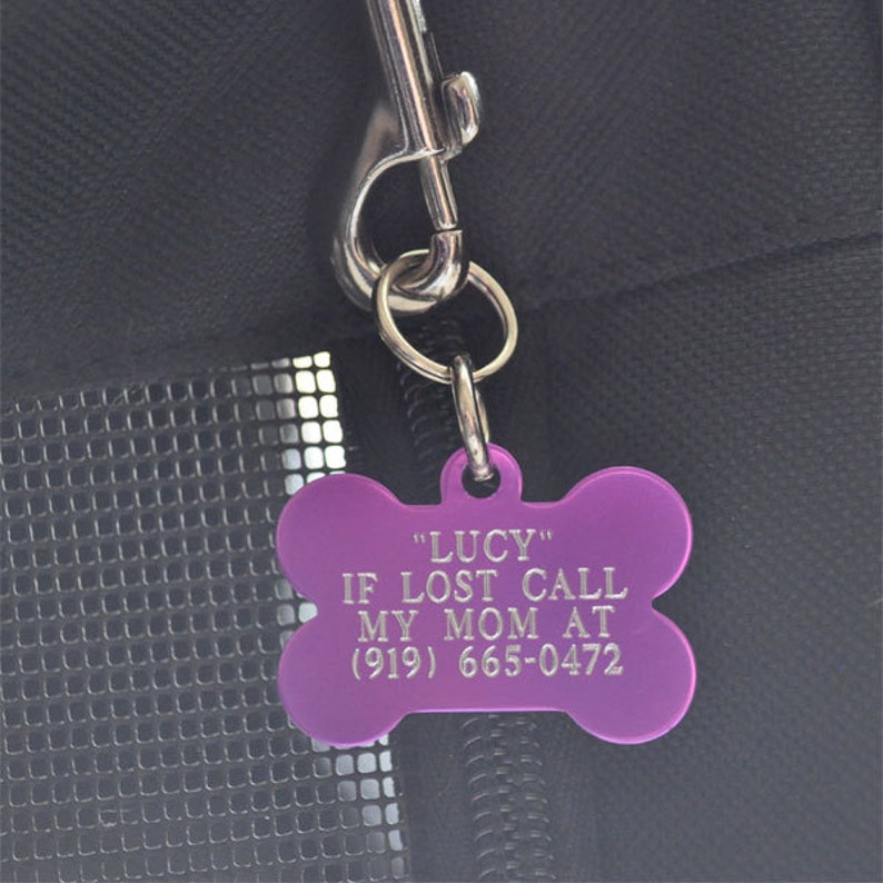 Personalized Pet Id Tags Colored Custom Pet Tags Customize Etsy