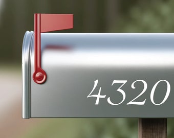 Custom Mailbox Number Decal: Vinyl House Numbers Sticker