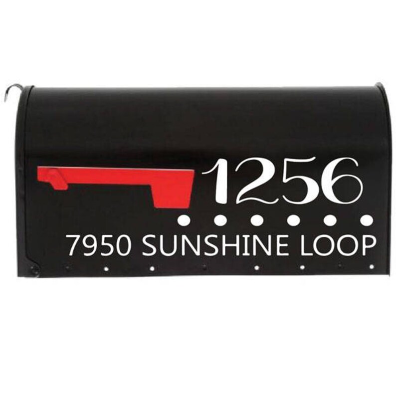 mailbox address mailbox lettering mailbox sticker Personalized Mailbox Decal The Ryan address numbers 23 colors to choose from