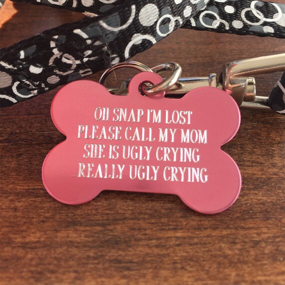 ugly crying dog tag