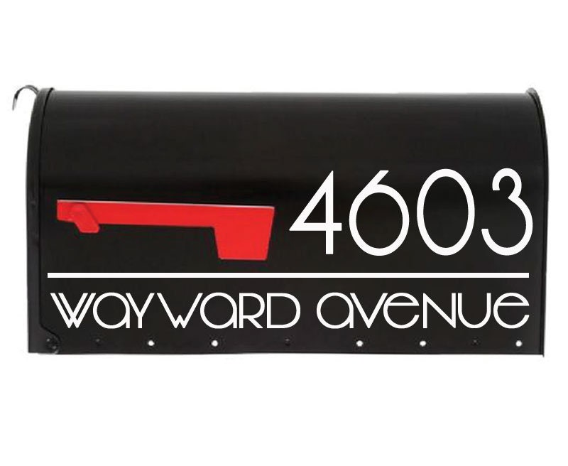 Mailbox Decal Simple Modern Mailbox Decal Mailbox Sticker Etsy