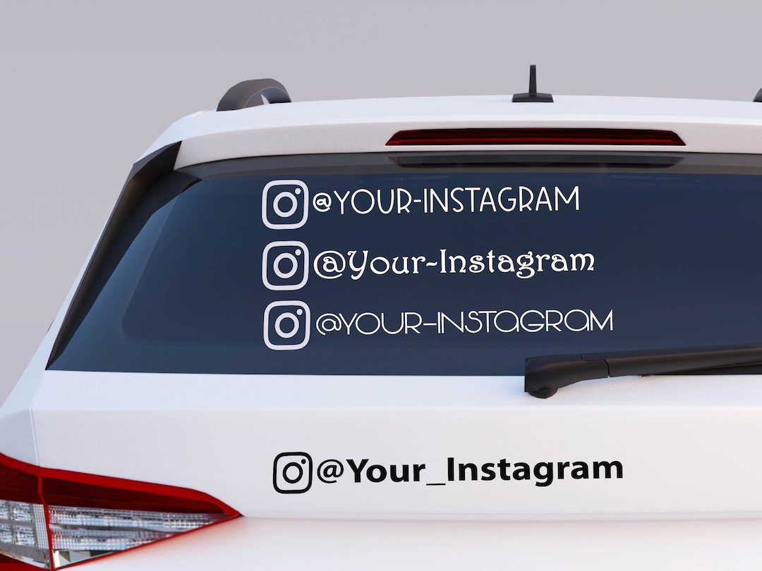 Instagram Decal, Instagram Sticker for Business, for Cars, Laptops and More Choose Font and