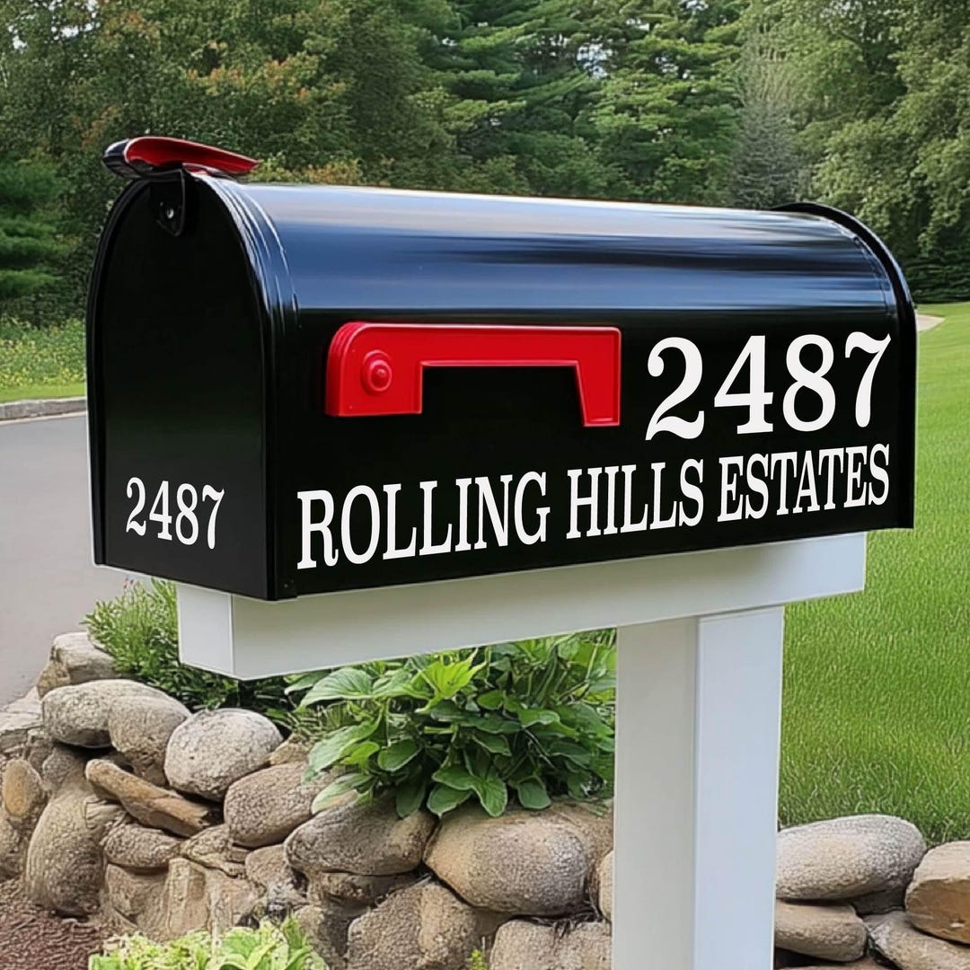 Mailbox Numbers Custom Design Custom Mailbox Numbers: Personalized Address Decals, Weather-resistant ...