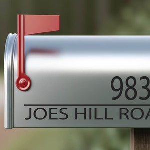Durable, weatherproof reflective mailbox decal