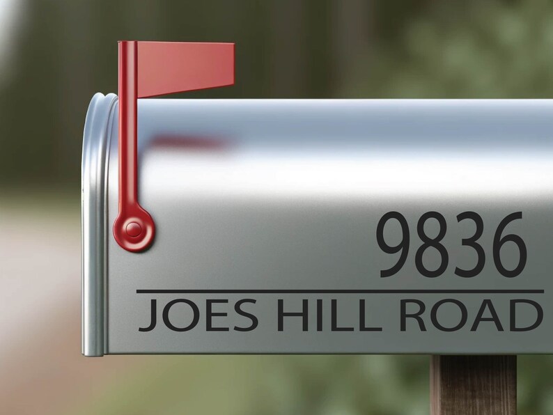 Durable, weatherproof reflective mailbox decal