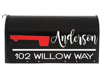 Elegant Script & Print Mailbox Decal - Stylish Address Numbers - Weather-Resistant Vinyl - Simple Installation -  Boost Your Curb Appeal