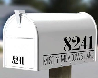 Custom Mailbox Address Decal - Visible House Numbers for Mailboxes