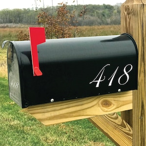 Sleek Design of Personalized Mailbox Numbers Decal for Modern Homes