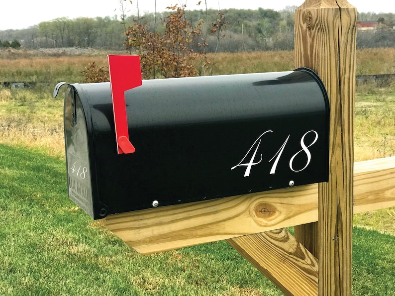 Sleek Design of Personalized Mailbox Numbers Decal for Modern Homes