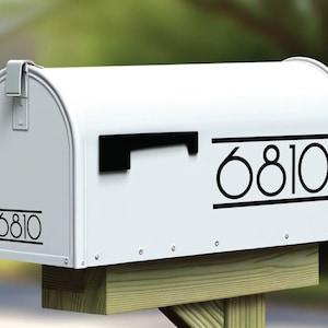 Personalized Mailbox Decal: Custom Address Numbers, Weatherproof Vinyl