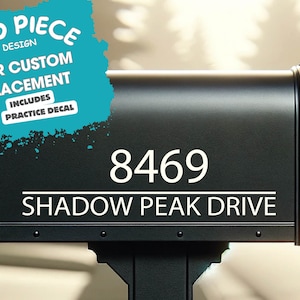 Custom address sticker for mailbox with reflective vinyl
