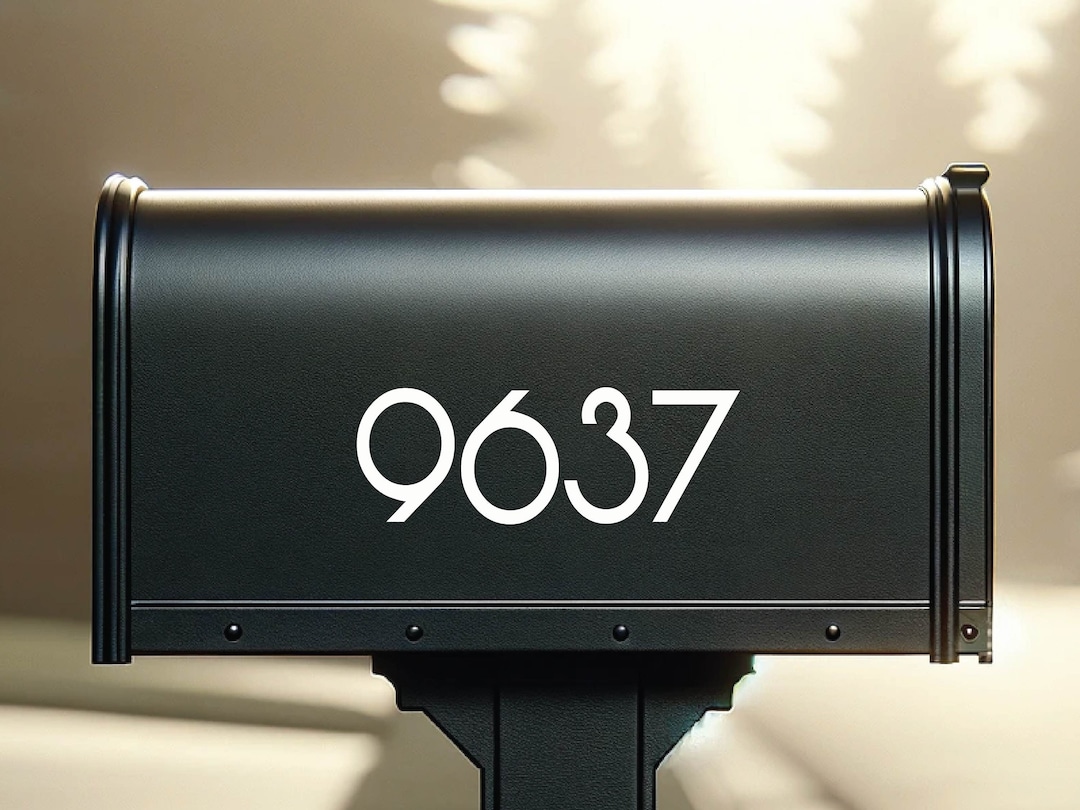 Mailbox Numbers Custom Design Custom Mailbox Numbers Decal, Modern Vinyl House Numbers, 23 Colors - Etsy