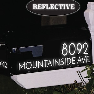 Reflective Mailbox Address Decal - Visibility and Style - Personalized