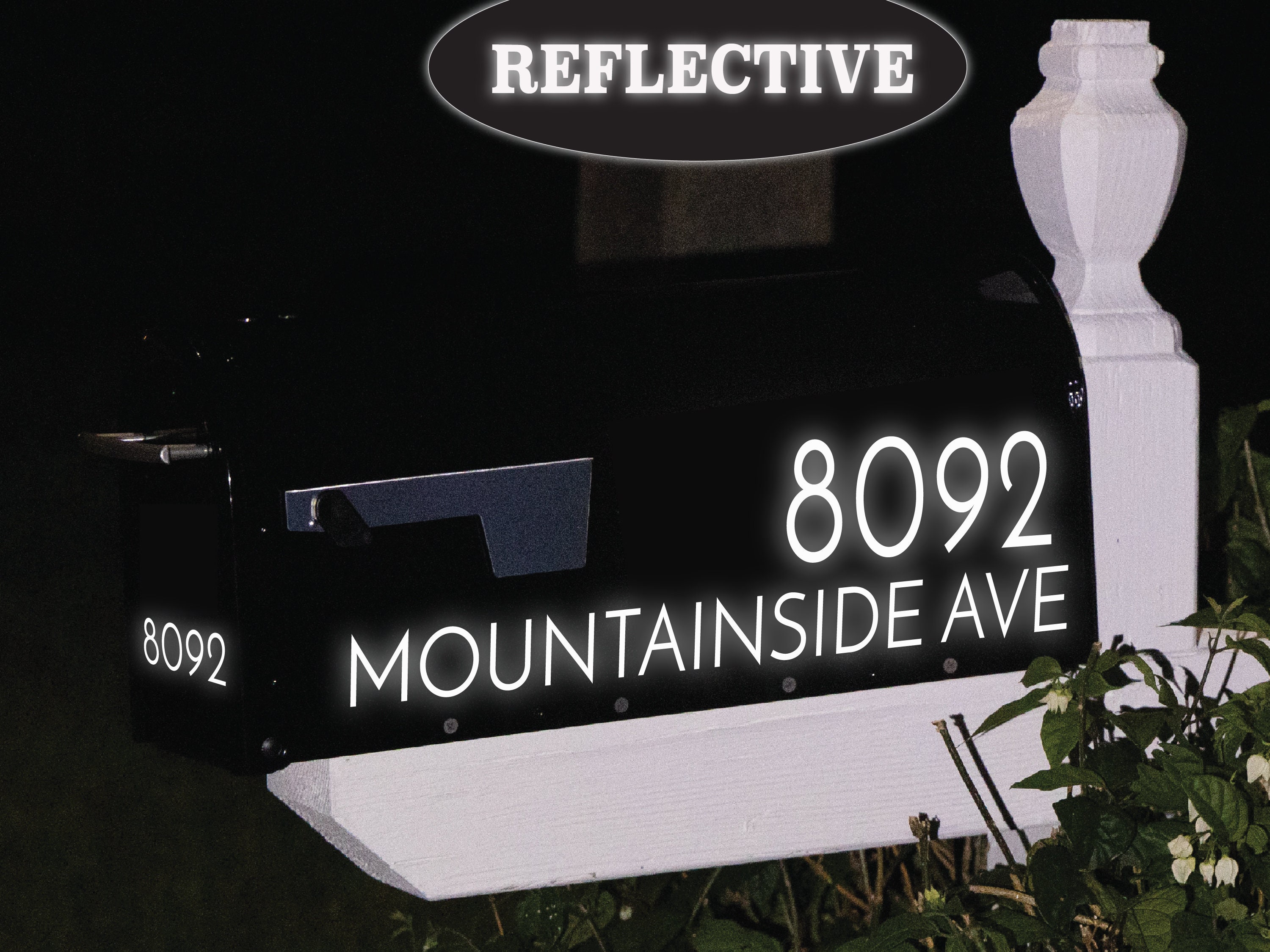 Reflective Mailbox Address Decal - Visibility and Style - Personalized