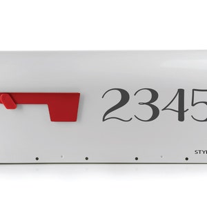 Elegant Personalized Mailbox Number Decals in Bold Typography