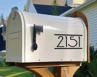 Reflective Vinyl Mailbox Numbers: Modern House Number Decal