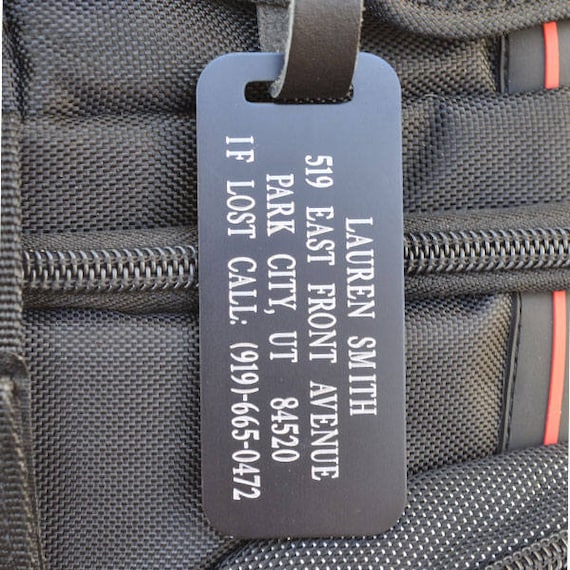 aluminum golf bag tags