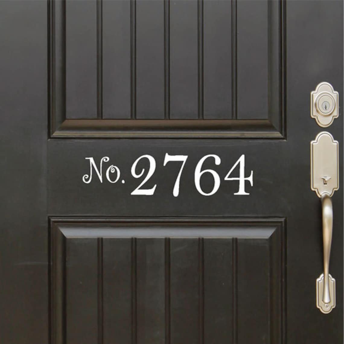 Custom Address Number Vinyl Door Decal 23 Color Choices Etsy