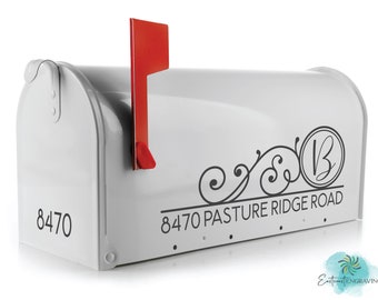 Custom Vinyl Mailbox Decal, Personalized, Mailbox Stickers, Mailbox Decal, Choose your font and color