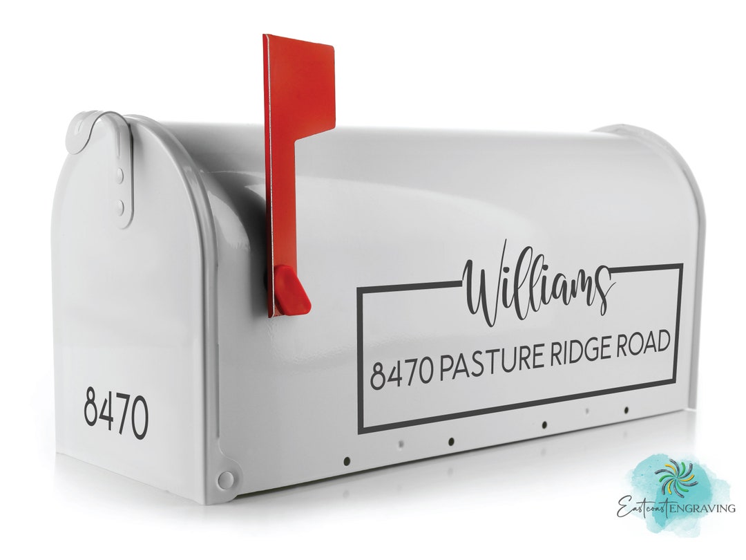 Custom Mailbox Lettering & Door Decal Set - Personalized Vinyl Decals ...