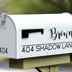 Personalized Mailbox Address Decal - Custom Vinyl Decal for Mailboxes, Weatherproof and Easy-to-Apply, Personalized Outdoor Label
