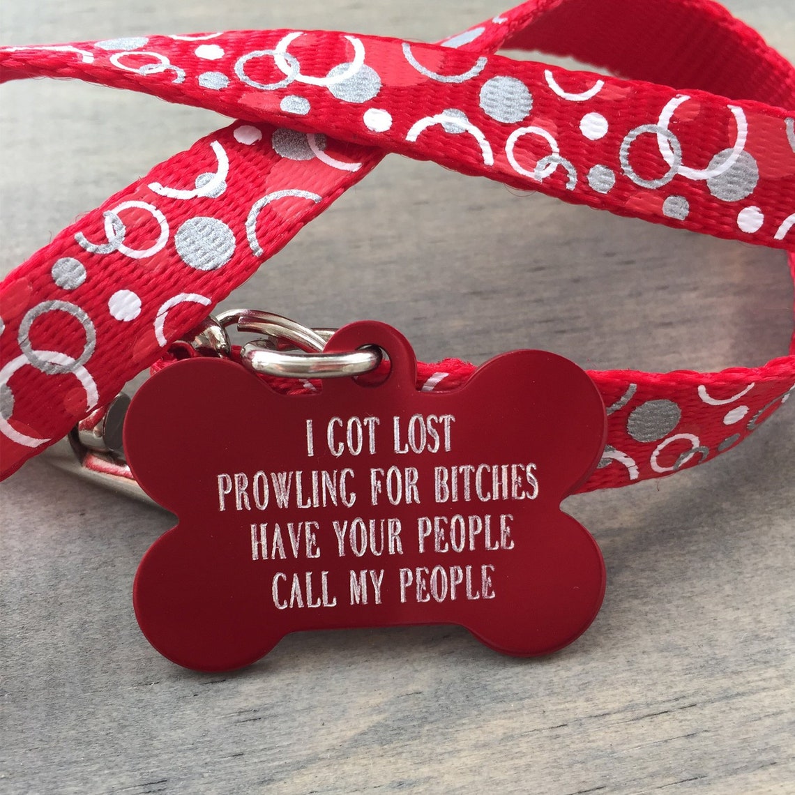 Got Lost Prowling for Bitches Personalized Pet Tags Dog Id - Etsy