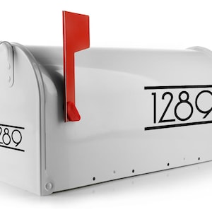 The "Modern Numbers" Mailbox Number Decal Weather-Resistant Address Stickers - Enhance Curb Appeal