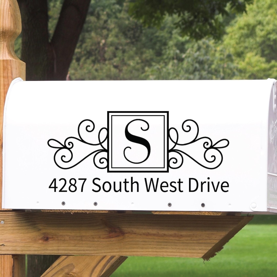 Personalized Monogram Mailbox Decal – Custom Vinyl Lettering for ...