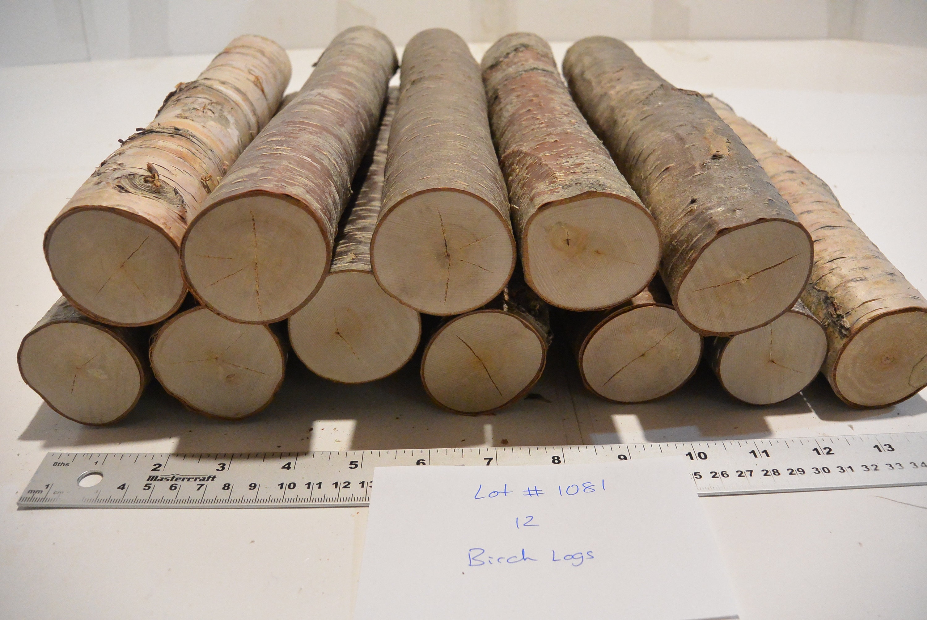 Birch Fireplace Logs Large- Six 3 to 4 x 20 Long – Spirit of