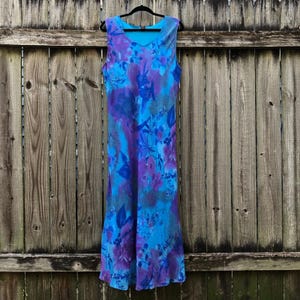 90s fairy dress Y2K 90s Floral Empire Waist Fairy Dress Size 10 Teal And Black Midi