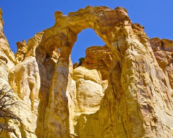 Grosvenor Arch Utah - Wall Art - Metal Aluminum Print - Ready to hang - Red Rocks - Kodachrome State Park - signed
