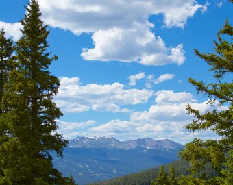 Breckenridge Colorado - Ski Town - Mountains - Wall Art - Metal Aluminum Print - Forest