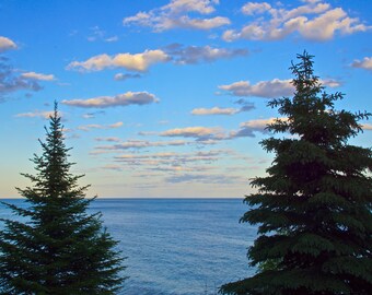 Lake Superior- Lake View - Wall Art - Metal Print - Beautiful - Spring Blue Skys
