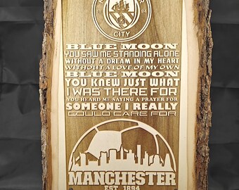 Blue Moon Manchester City Anthem | Man City Sign | Cityzens Gift