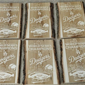 2024 MLB Champions - LA Dodgers Stadium - Engraved Wooden Sign With